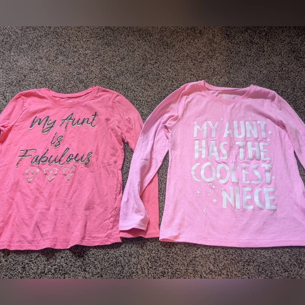 The Children's Place A Lot Of Pink Long Sleeve Shirts Aunt And  Niece